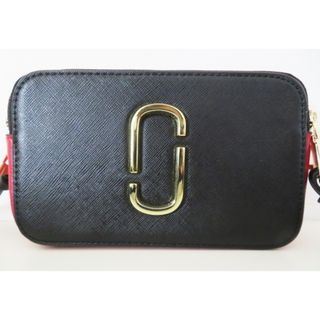 マークジェイコブス(MARC JACOBS)のT12 MARC JACOBS マークジェイコブス スナップショット レザー チェック ショルダーバッグ ブラック/レッド(ショルダーバッグ)