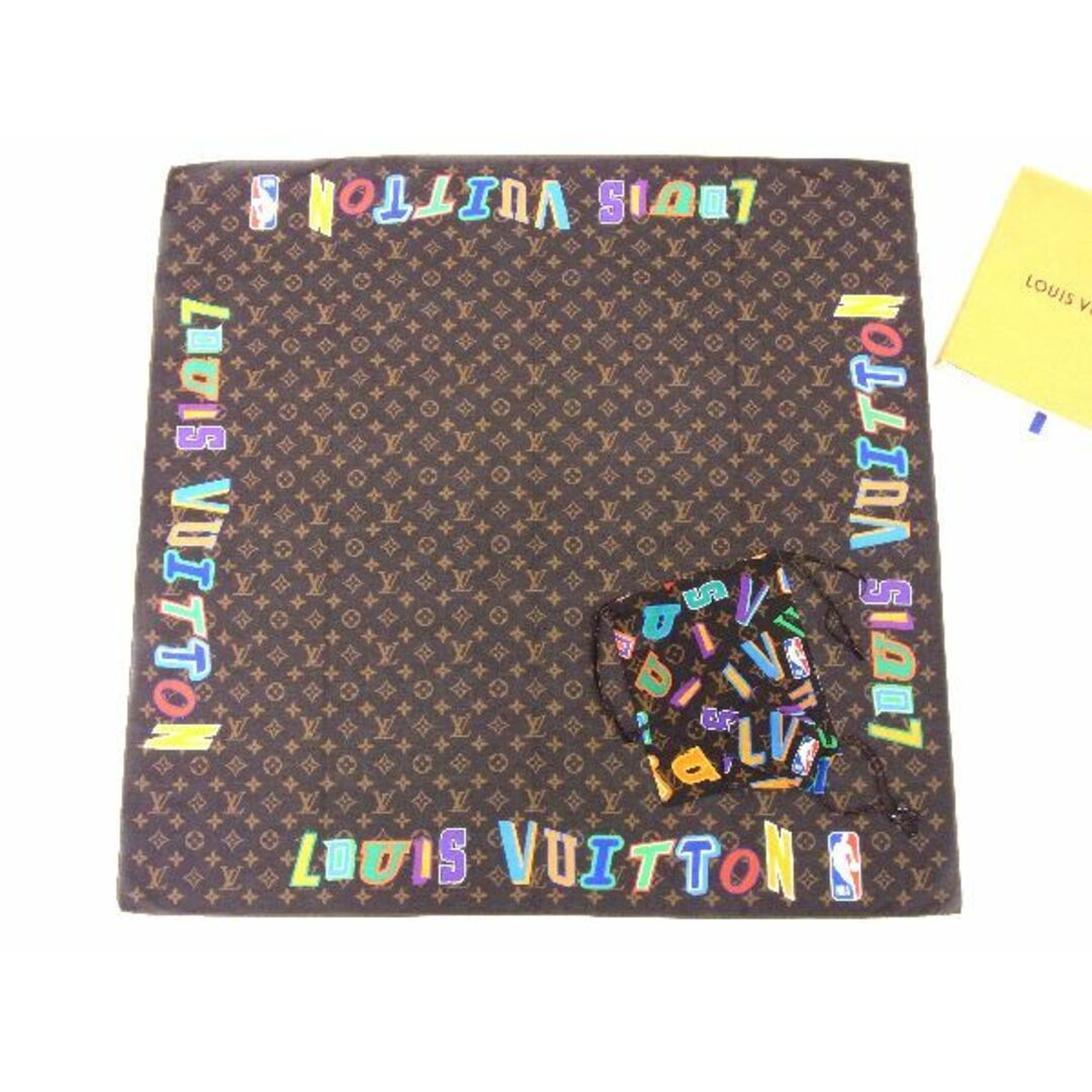 LOUISVUITTONの■新品■未使用■ LOUIS VUITTON ヴィトン MP3031 モノグラムレターズ NBAカプセルコレクション スカーフ ポーチ マスク 3点セット BF3138