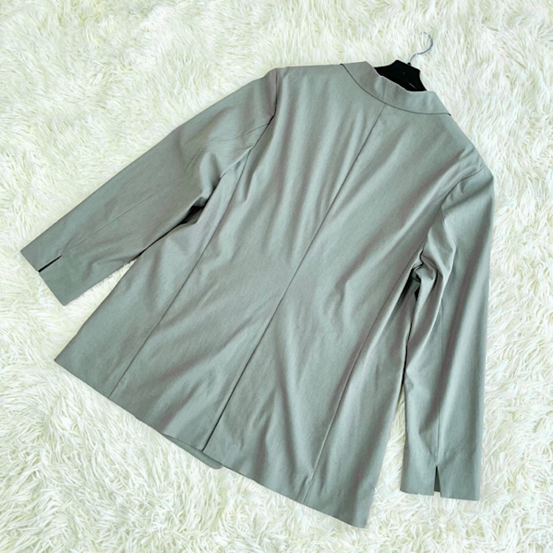 INDIVI(インディヴィ)の新品　INDIVI スーツ　セットアップ　ジャケット　ダブル　パンツ　麻　リネン レディースのフォーマル/ドレス(スーツ)の商品写真