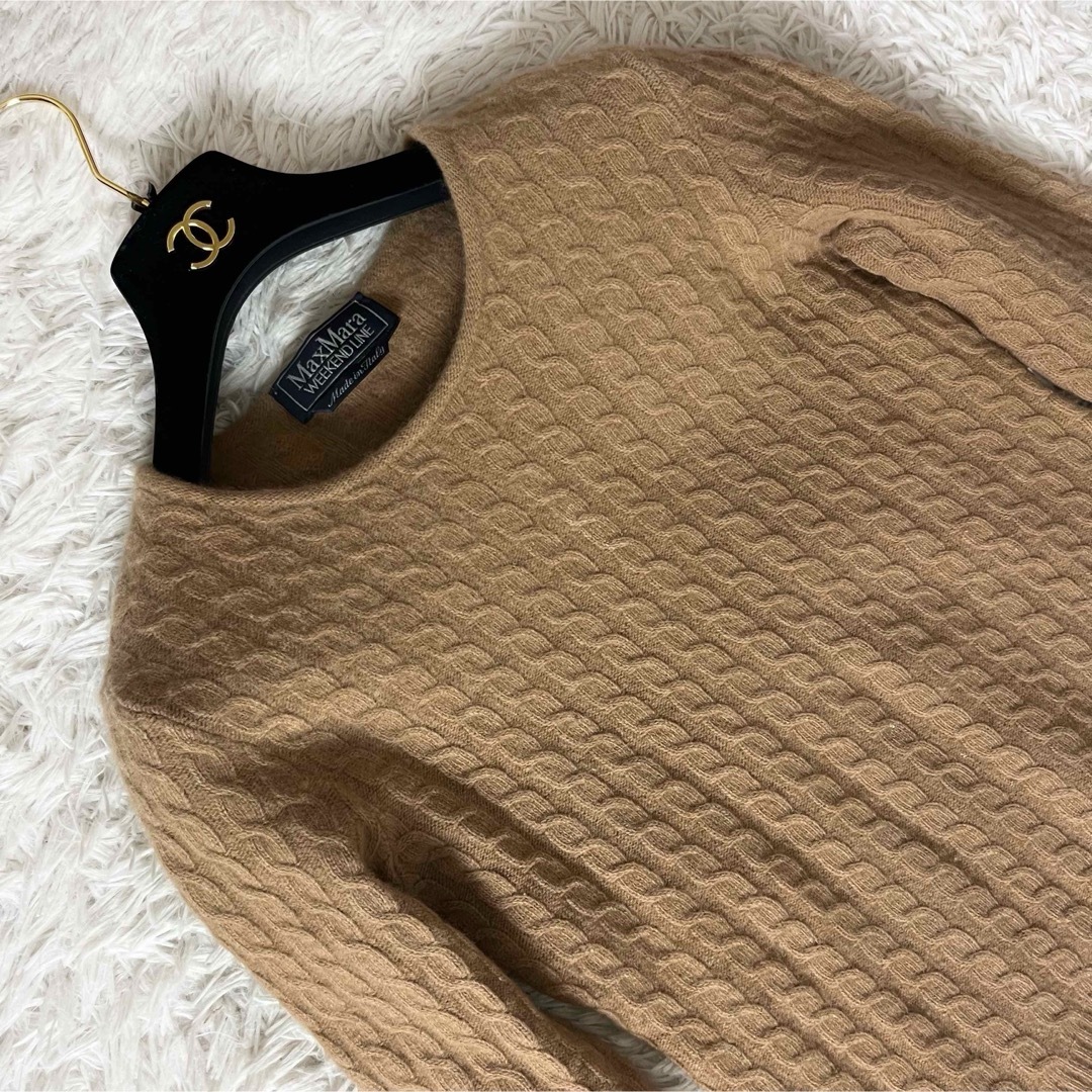 美品 マックスマーラ ウィークエンド ケーブル編み ウールニットセーター レディース ベージュ S MaxMara WEEKEND 美品 マックスマーラ ウィークエンド ケーブル編み ウールニットセーター レディース ベージュ S MaxMara WEEKEND