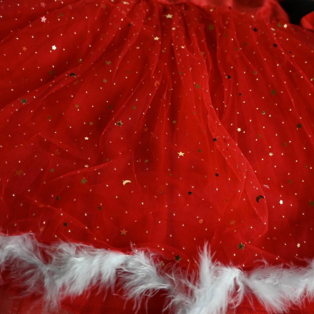 ✨新品✨キッズドレス　クリスマス　サンタ　コスプレ　130㎝ キッズ/ベビー/マタニティのキッズ服女の子用(90cm~)(ドレス/フォーマル)の商品写真