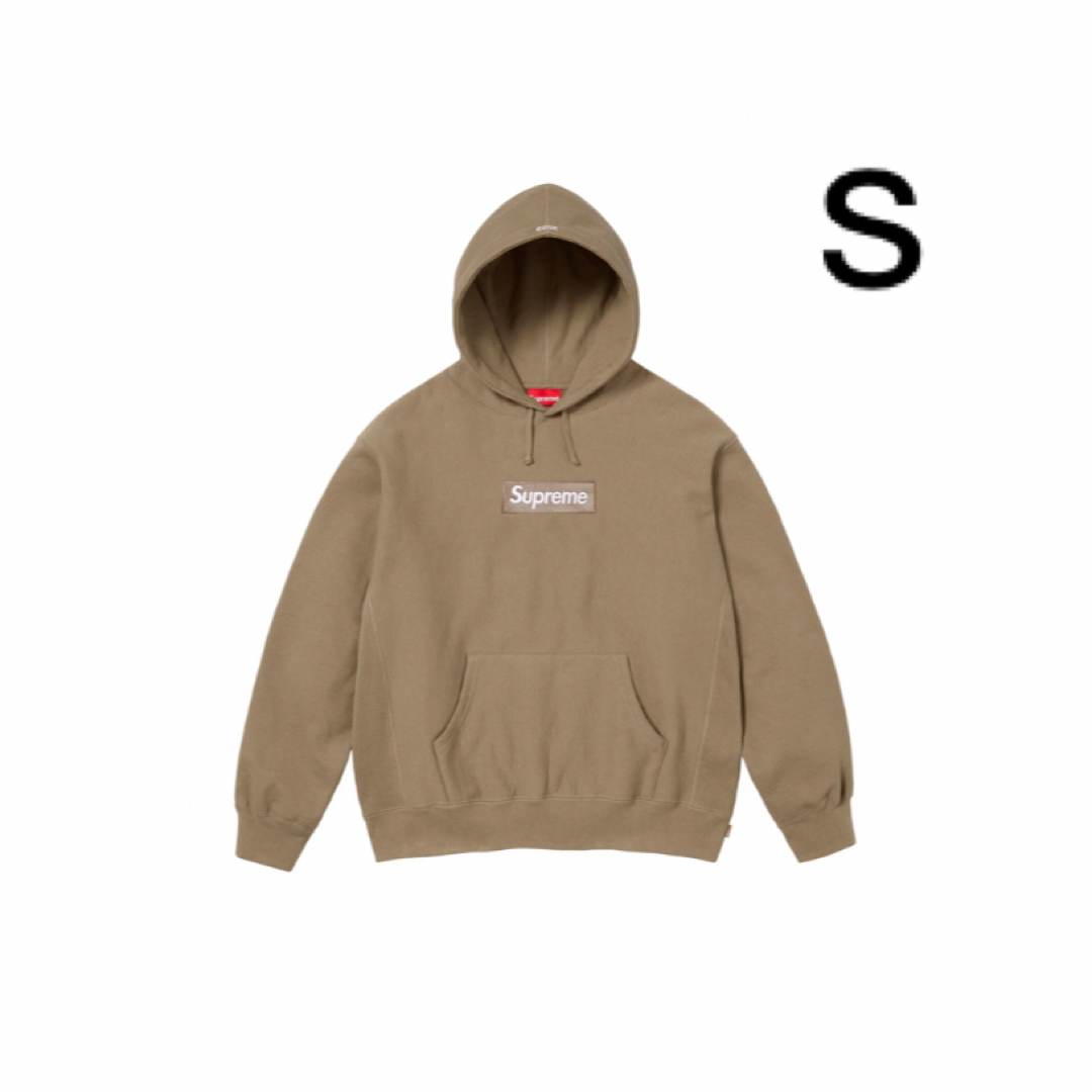 トップスSupreme Box Logo hooded sweatshirt sand