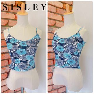 1886未使用タグ付  SISLEY シスレー 花柄 キャミソール ストレッチ