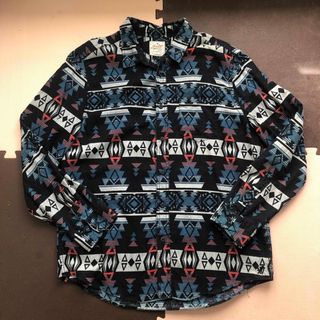 アメリカンイーグル(American Eagle)のアメリカンイーグ★OUTFITTERS 幾何学柄 綿シャツ XL 美品(シャツ)