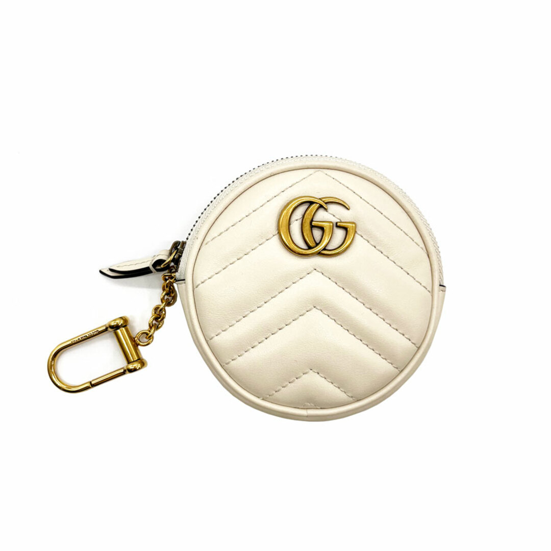 Gucci - グッチ GUCCI コインケース GGマーモント レザー ホワイト