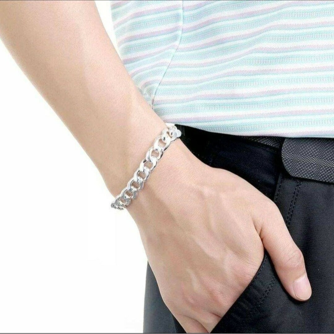 S925 刻印 シルバー チェーン ブレスレット メンズ ストリート S925 刻印 シルバー チェーン ブレスレット メンズ ストリート