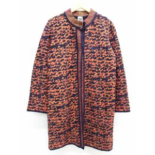 ミッソーニ(MISSONI)の【冬物 新入荷】■MISSONI/ミッソーニ■ロングニットカーディガン/長袖 ブラック×オレンジ/黒×橙 レディース 42【中古】秋冬 602132(カーディガン)