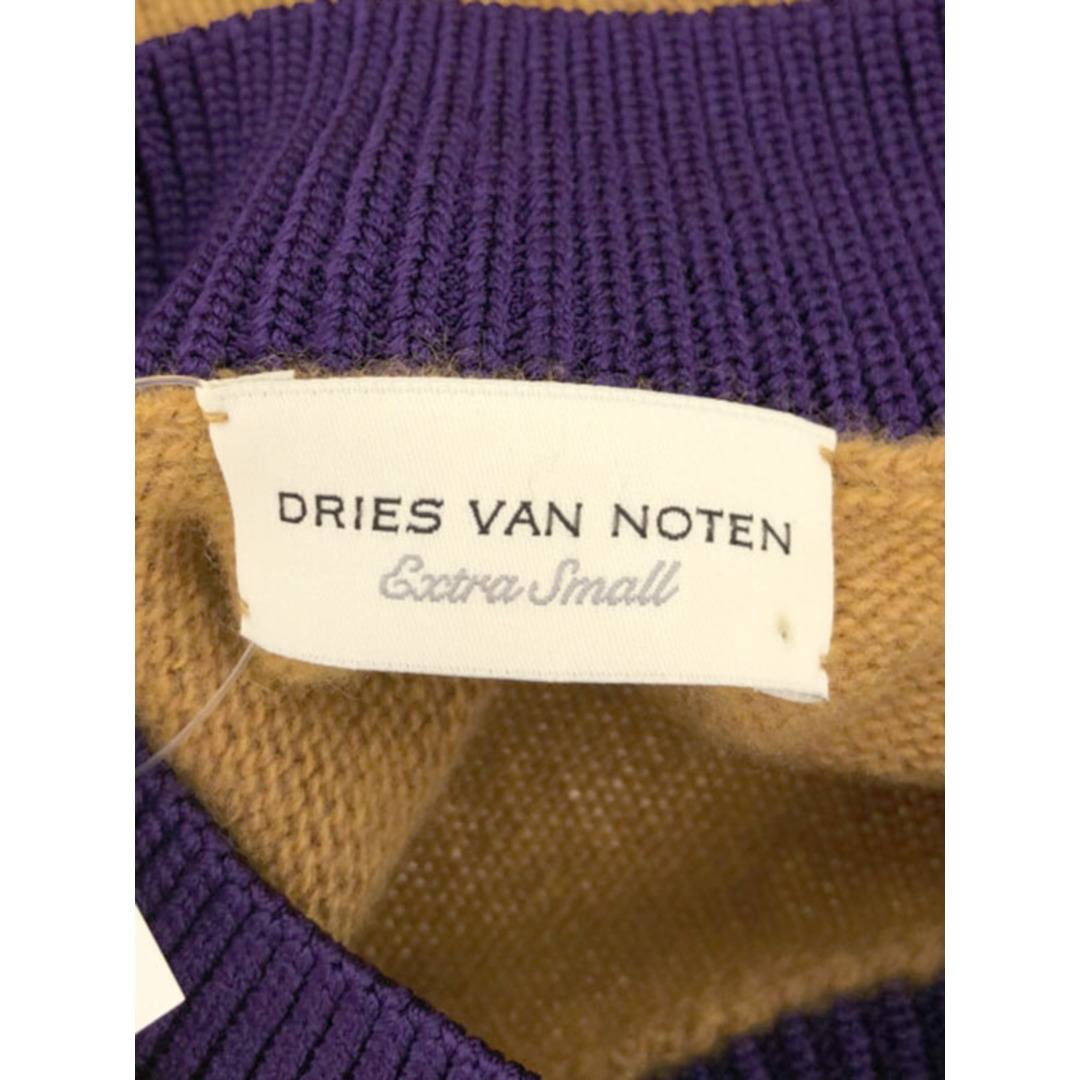 DRIES VAN NOTEN(ドリスヴァンノッテン)のDRIES VAN NOTEN ドリスヴァンノッテン カシミヤ混レイヤードネックデザインプルオーバーニットセーター キャメルブラウン XS レディースのトップス(ニット/セーター)の商品写真