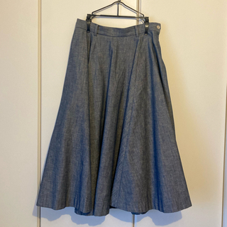 フォーティファイブアール(45R)の45r 刷毛目デニムスカート(ロングスカート)