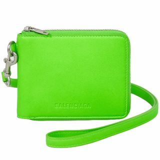 バレンシアガバッグ(BALENCIAGA BAG)の本物 バレンシアガ BALENCIAGA エッセンシャル スモール 折財布 コンパクトウォレット レザー ライトグリーン 659224 財布 ウォレット 中古(財布)