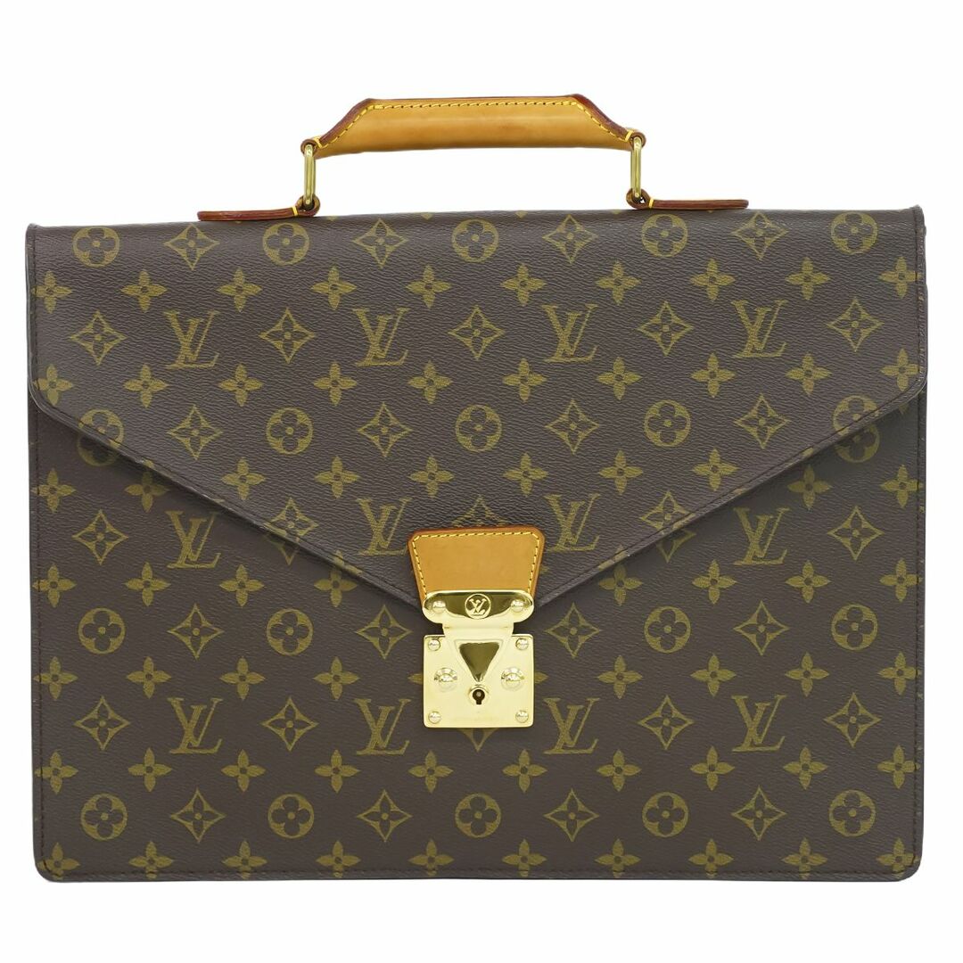 LOUIS VUITTON(ルイヴィトン)の本物 ルイヴィトン LOUIS VUITTON LV セルヴィエット コンセイエ モノグラム ビジネスバッグ ハンドバッグ ブラウン M53331 ビトン バッグ 中古	 メンズのバッグ(ビジネスバッグ)の商品写真