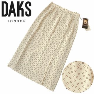 ダックス(DAKS)の1863新品タグ付DAKS ダックス  ロングスカート 総柄 ベージュ 水玉(ロングスカート)