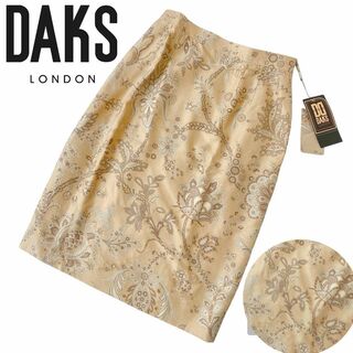 ダックス(DAKS)の1865新品タグ付DAKS ダックス  膝丈スカート ペイズリー柄 シルク(ひざ丈スカート)