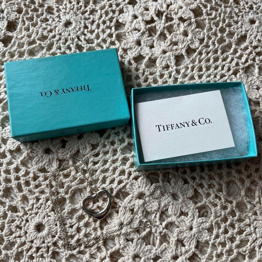 アクセサリー♬.*゜送料無料✨Tiffany ティファニー　オープンハート　超美品　箱入り