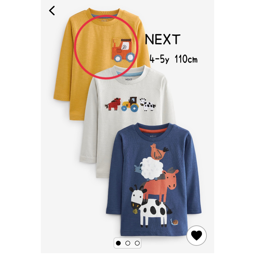 NEXT(ネクスト)のNEXT 長袖Tシャツ 4-5歳 キッズ/ベビー/マタニティのキッズ服男の子用(90cm~)(Tシャツ/カットソー)の商品写真