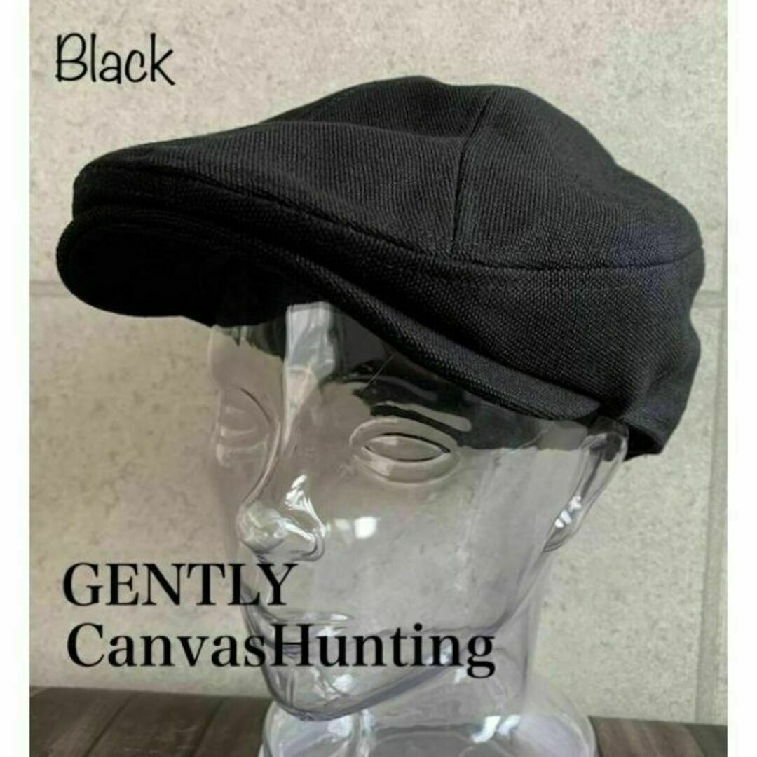 送料込 帽子 GENTLY キャンバス ハンチング オールシーズン 男女兼用 B メンズの帽子(ハンチング/ベレー帽)の商品写真