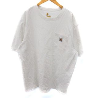 カーハート(carhartt)のカーハート Tシャツ 半袖 ワンポイント ロゴ コットン 白 ホワイト XL(Tシャツ/カットソー(半袖/袖なし))