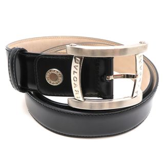 BVLGARI - BVLGARI ブルガリ ロゴマニア ブラック シルバー金具 105/42