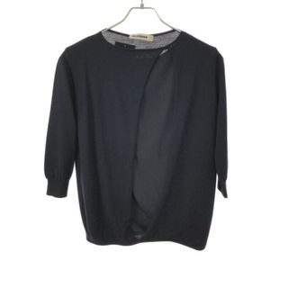 ジルサンダー(Jil Sander)のJIL SANDER ジルサンダー フロントオープンニットセーター ネイビー 34 754079(カーディガン)