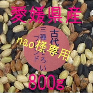 nao様専用　古代米3種ふぞろいブレンド　愛媛県産　800ｇ(米/穀物)