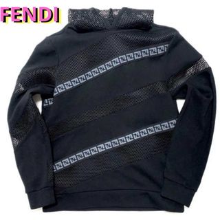 フェンディ(FENDI)の【美品】 【正規品】FENDI ズッカ柄 メッシュ パーカー／M(パーカー)