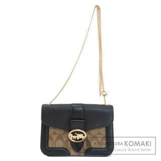 コーチ(COACH)のCOACH 7287 チェーンウォレット ジョージー シグネチャー  長財布（小銭入れあり） PVC レザー レディース(財布)