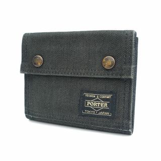 ポーター(PORTER)のPORTER / ポーター ◆二つ折り財布/スモーキー/ブラック 592-06370 【財布/サイフ/ウォレット/wallet/コイン】 メンズファッション【中古】 [0220472578](長財布)