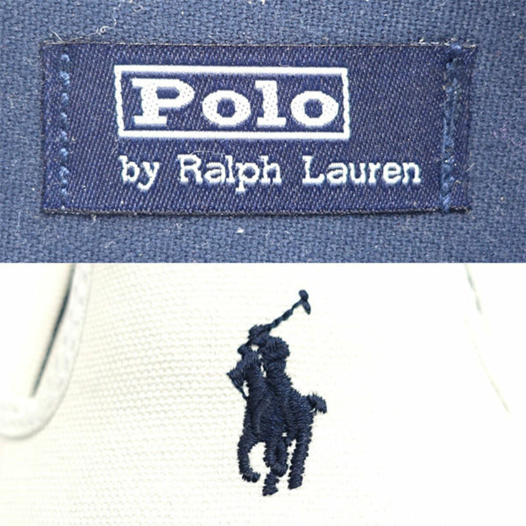 POLO RALPH LAUREN / ポロ ラルフローレン ◆サンダル/ミュールシューズ/キャンバス/ホワイト/23.5cm 103013 【ガールズ/LADY/女性/婦人】【靴/クツ/シューズ/SHOES】 レディースファッション【中古】 [0220474349] レディースの靴/シューズ(サンダル)の商品写真