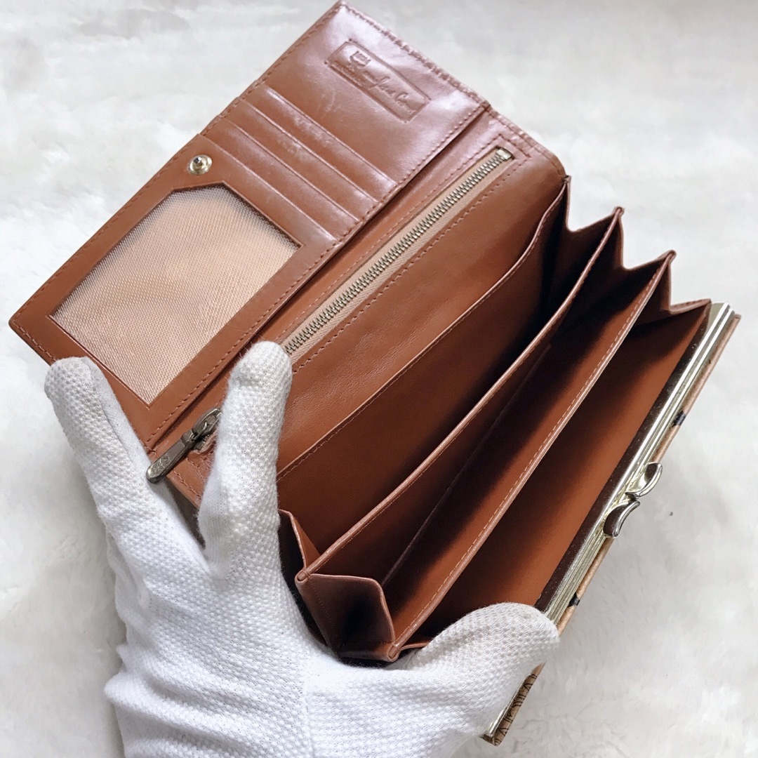 MCM - 美品 MCM ヴィセトス がま口 長財布 2つ折り財布 コインケース