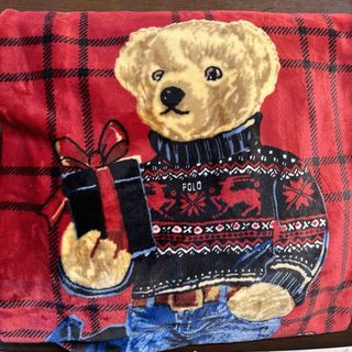 127cm×178cm素材ポロ ラルフローレン ブランケット POLO bear ポロベア クマ 毛布 茶