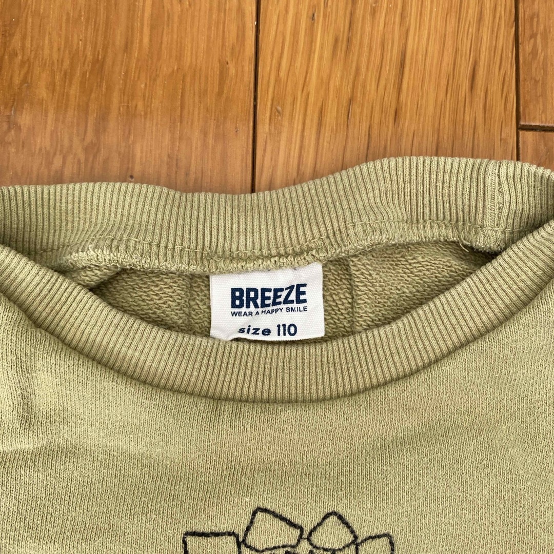 BREEZE(ブリーズ)の恐竜刺繍トレーナー　110cm 120cmセットbreeze キッズ/ベビー/マタニティのキッズ服男の子用(90cm~)(Tシャツ/カットソー)の商品写真