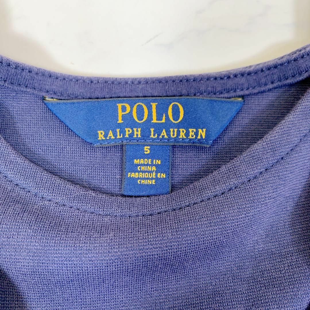 POLO RALPH LAUREN(ポロラルフローレン)の1740　ポロラルフローレン　ノースリーブ　ワンピース　フリル　5/110相当 キッズ/ベビー/マタニティのキッズ服女の子用(90cm~)(ドレス/フォーマル)の商品写真