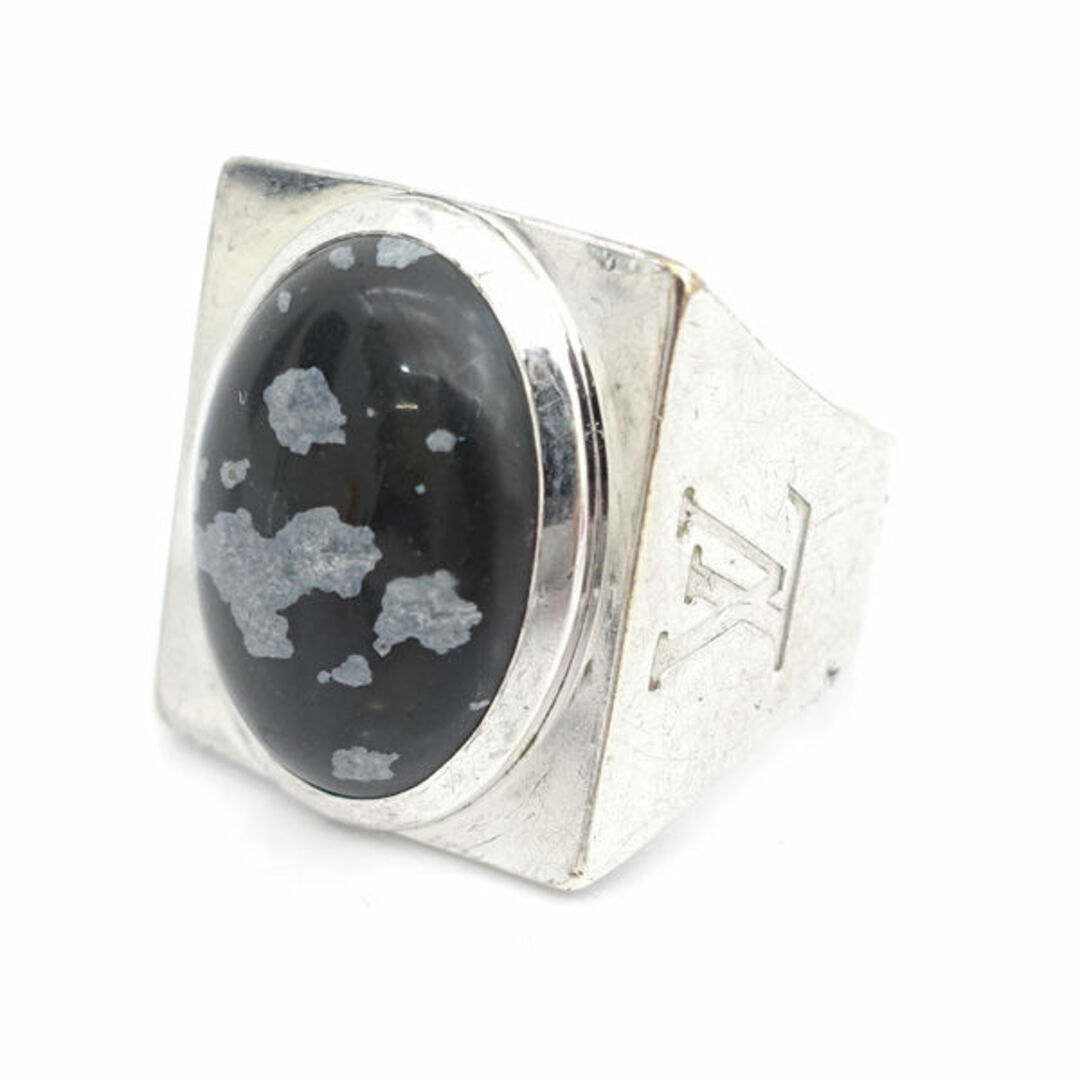 LOUIS VUITTON / ルイヴィトン  指輪 シルバー 925 シュバリエール スノーフローオブシディアン 19号 M 64903 ブランド 中古  [0990012254] メンズのアクセサリー(リング(指輪))の商品写真