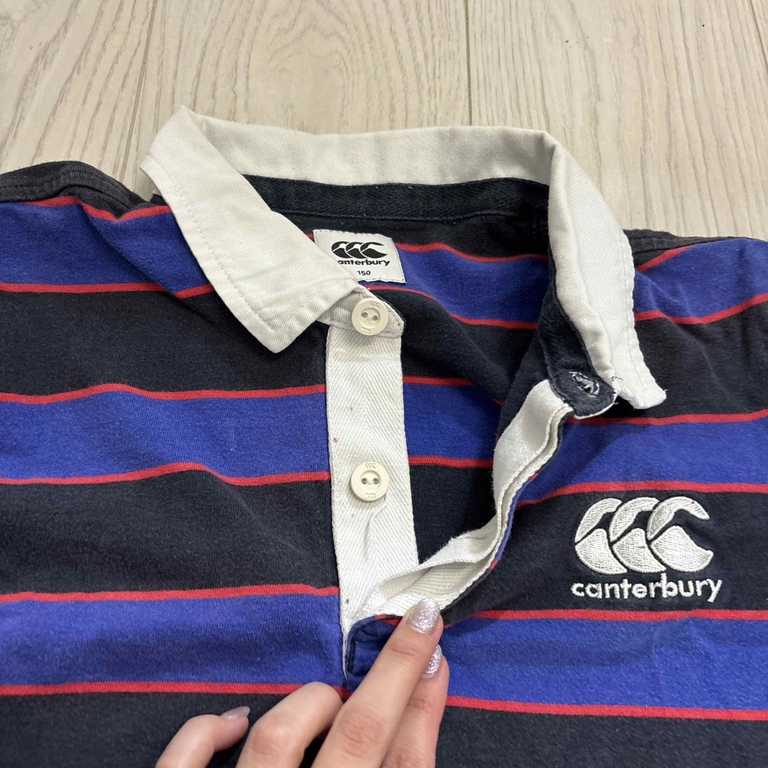 CANTERBURY(カンタベリー)のカンタベリー canterbury 半袖 ポロシャツ 150 キッズ ボーダー キッズ/ベビー/マタニティのキッズ服男の子用(90cm~)(Tシャツ/カットソー)の商品写真