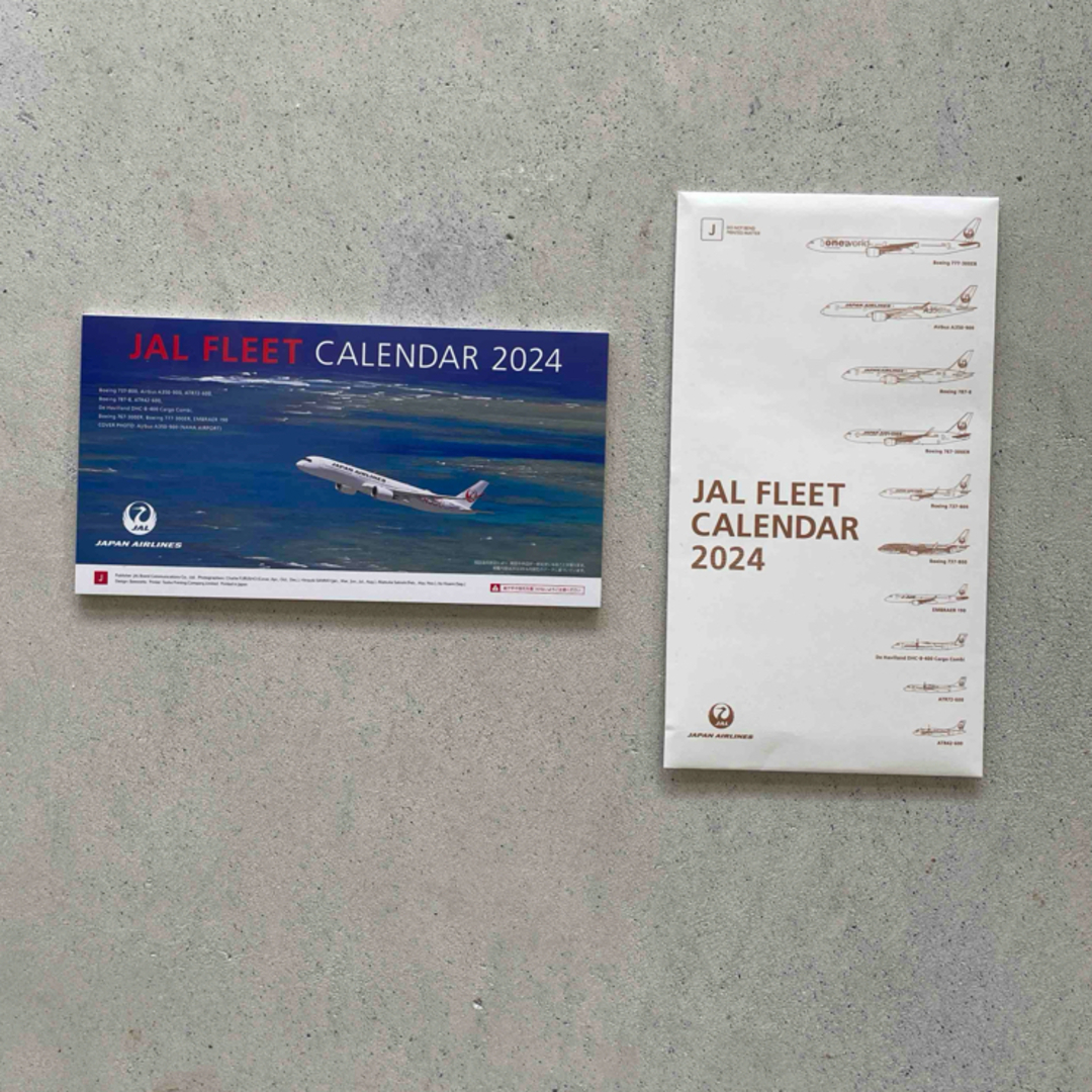 JALFLEET CALENDAR 2024 卓上 インテリア/住まい/日用品の文房具(カレンダー/スケジュール)の商品写真