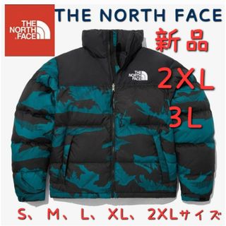 ザノースフェイス(THE NORTH FACE)のカモブルーTHE NORTH FACEノースフェイス 新品 ダウンジャケット3L(ダウンジャケット)