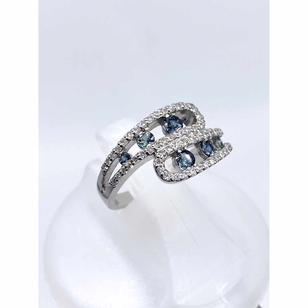 アレキサンドライト 計0.33ct / ダイヤ計0.30ct Pt900 リング レディースのアクセサリー(リング(指輪))の商品写真