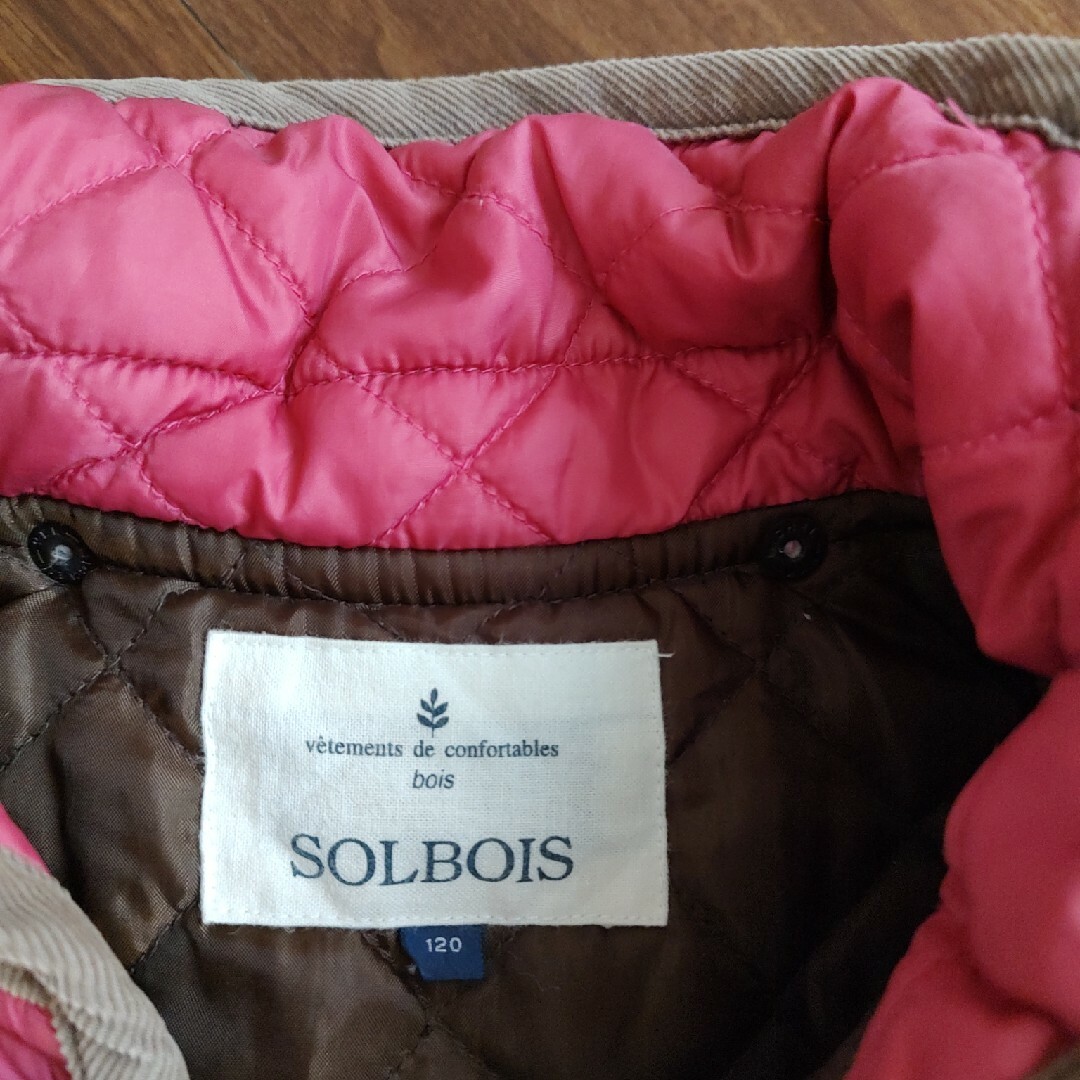solbois(ソルボワ)のソルボワ　ピンクベスト　120 キッズ/ベビー/マタニティのキッズ服女の子用(90cm~)(ジャケット/上着)の商品写真
