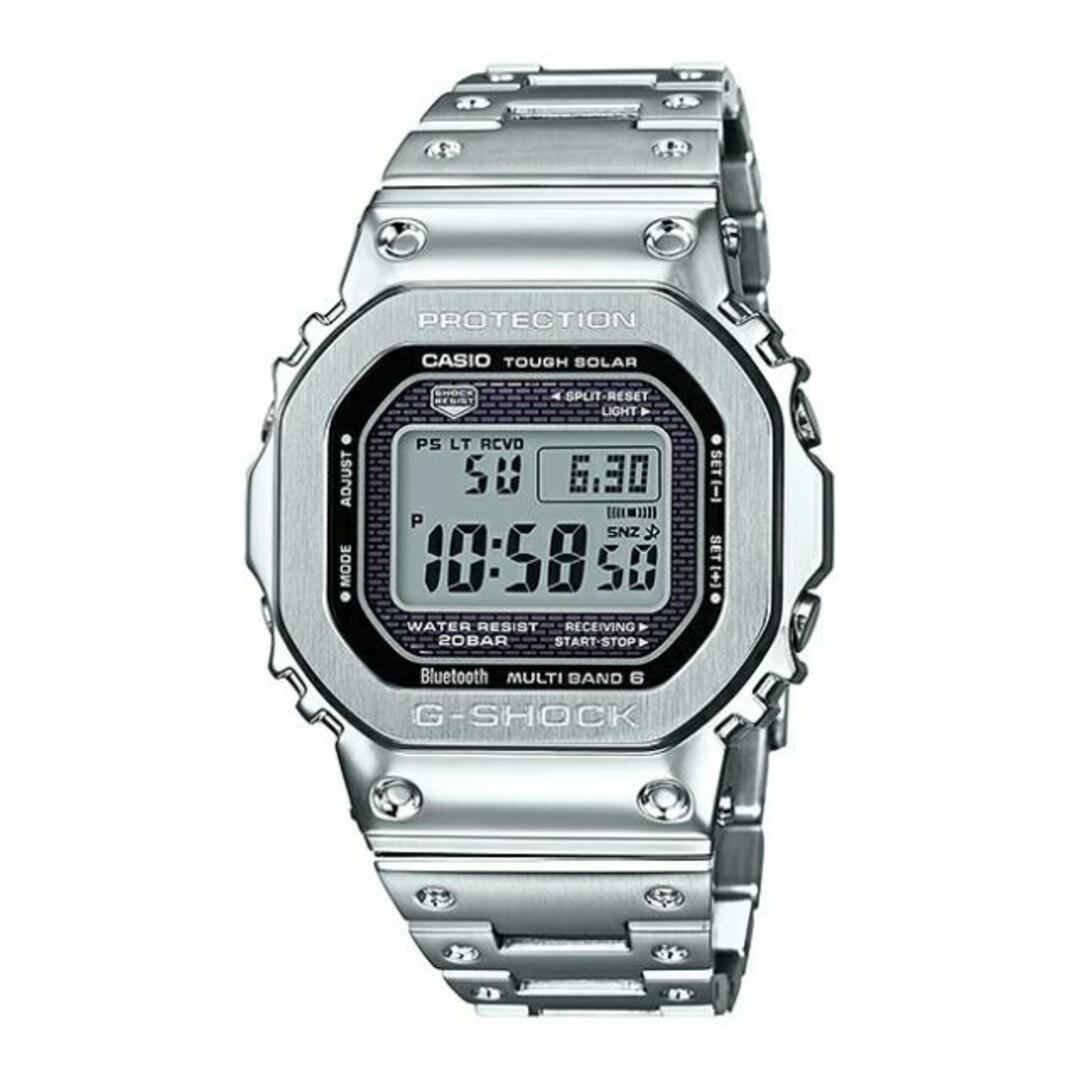 【並行輸入品】CASIO G-SHOCK カシオ GショックGMWB5000D-1腕時計 時計 ブランド メンズ キッズ 子供 男の子 デジタル 電波 ソーラー ソーラー電波 ブルートゥース 日付 防水 LED シルバー ブラック 黒 フルメタル 海外モデル 送料無料ステンレススチールベルト