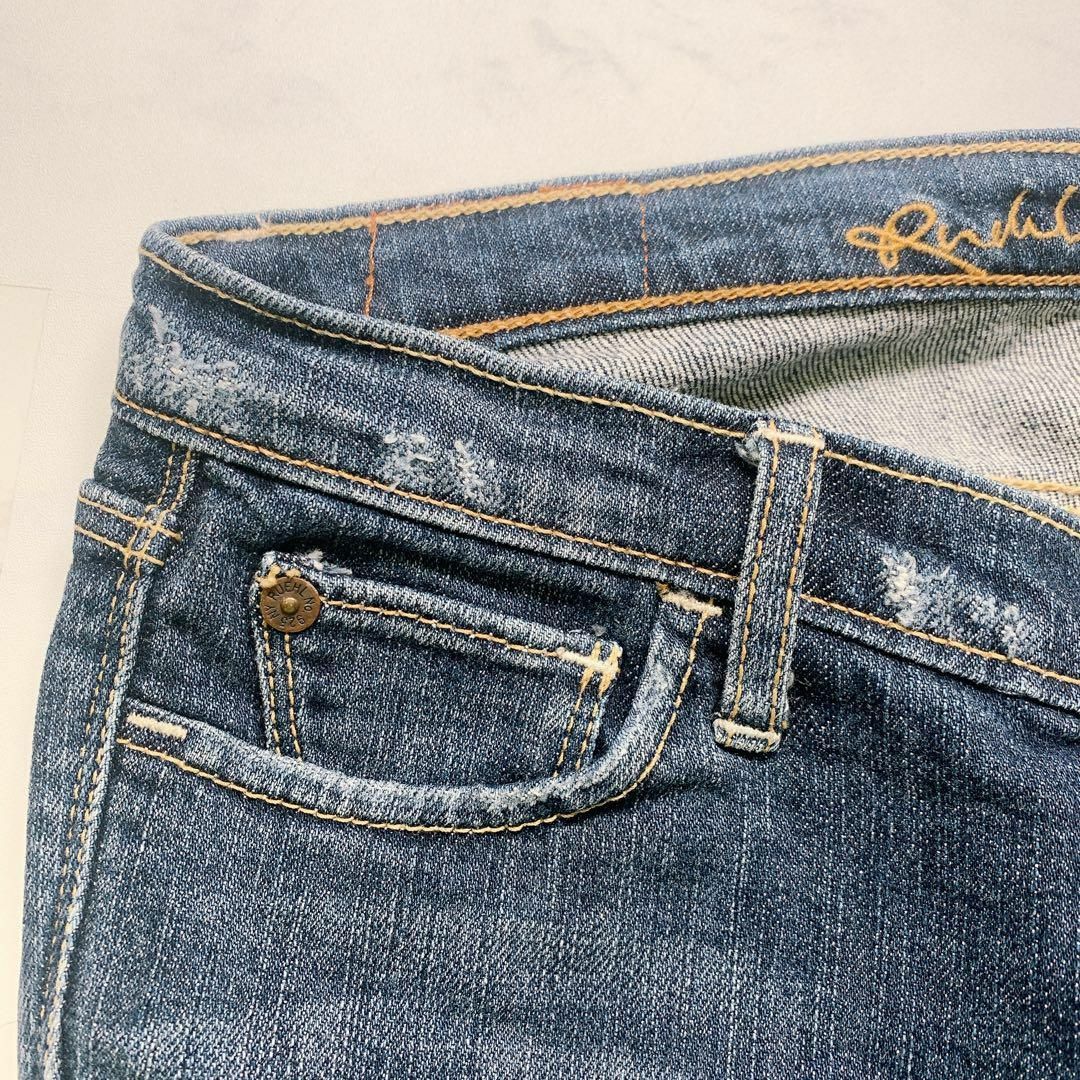 Ruehl No.925(ルールナンバー925)の1597　Ruehl No.925　デニム　クロップドパンツ　ヴィンテージ加工 レディースのパンツ(デニム/ジーンズ)の商品写真