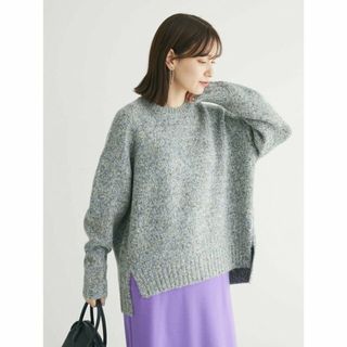 グリーンパークス(green parks)の【ブラック】ふわふわMixニットプルオーバー 23AW/レディース/体型カバー(ニット/セーター)