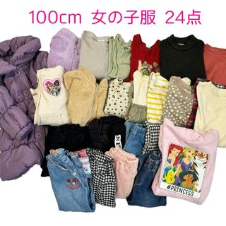 ユニクロ(UNIQLO)の100cm 女の子服 24点 まとめ売り 冬服 プリンセス(その他)