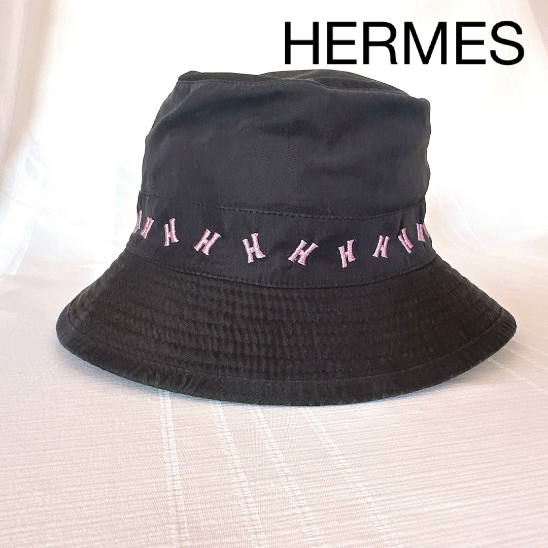 Hermes(エルメス)のHERMES エルメス　H刺繍　帽子　バケットハット　フランス製　美品 レディースの帽子(ハット)の商品写真