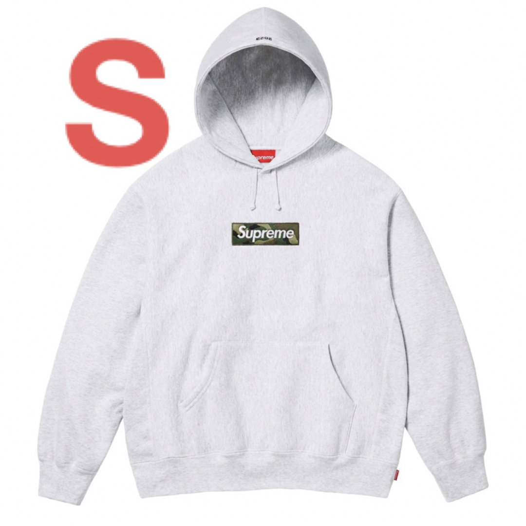 AshGreyサイズSupreme Box Logo Hooded Sweatshirt　small