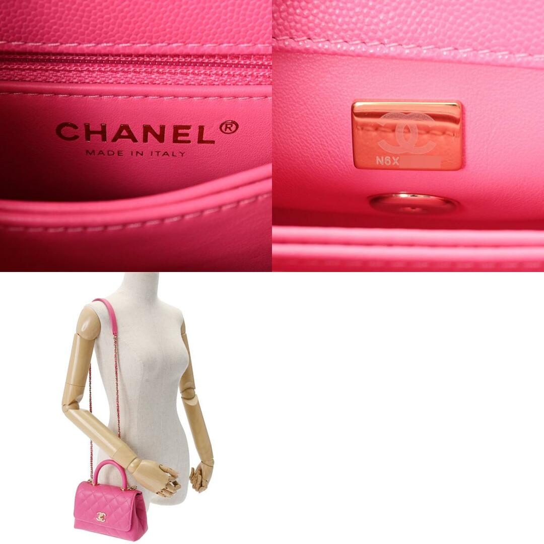 CHANEL(シャネル)のシャネル マトラッセ トップハンドル XXS 2WAYバッグ ピンク レディースのバッグ(ハンドバッグ)の商品写真
