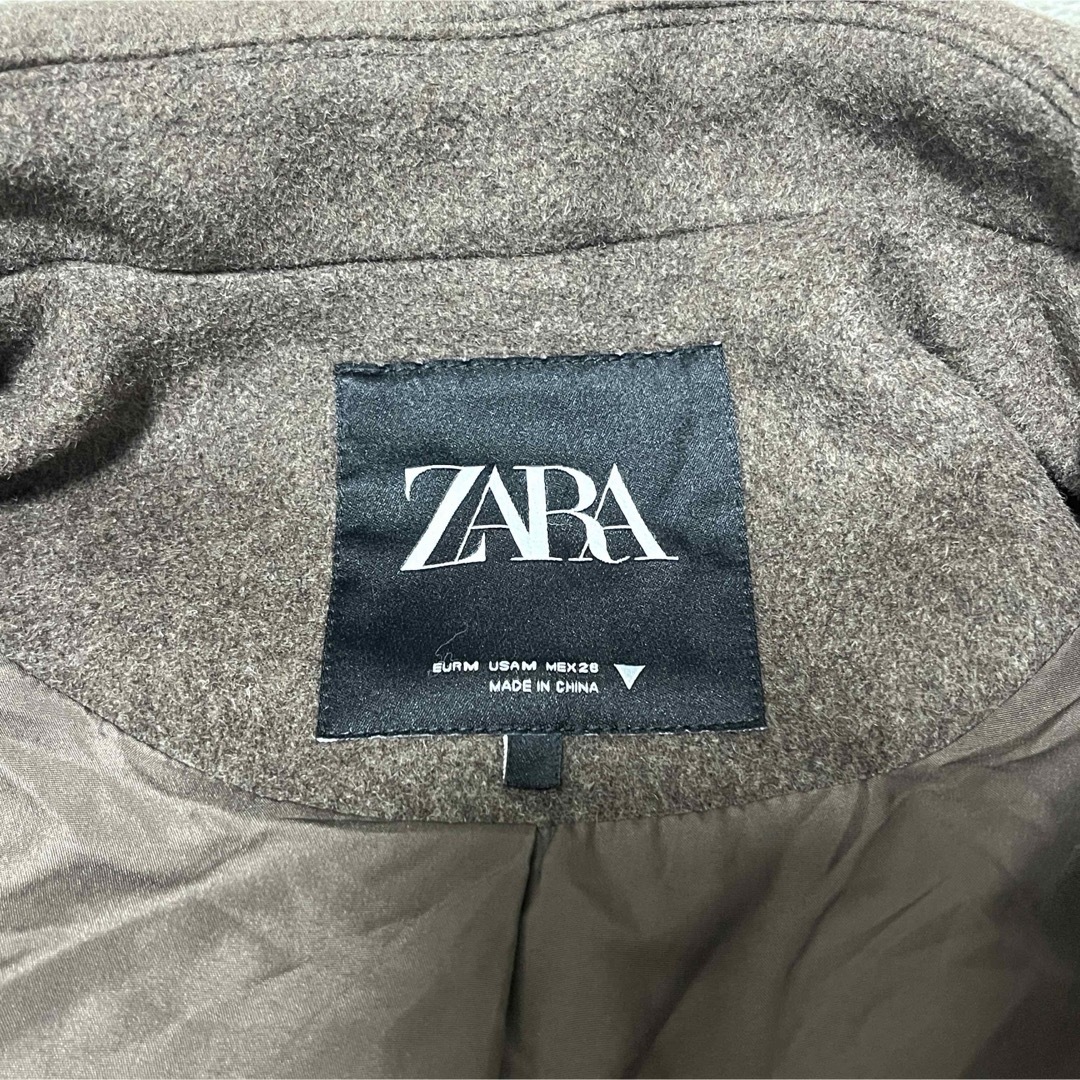 ZARA(ザラ)の【美品】ZARA チェスターコート ブラウン レディースのジャケット/アウター(チェスターコート)の商品写真