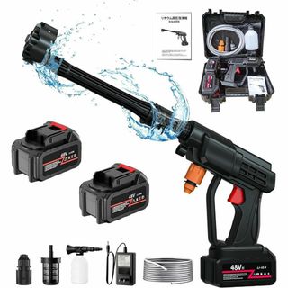 ❤️人気商品❤️高圧洗浄機 コードレス洗浄機 ブラック　6MPa圧力(掃除機)
