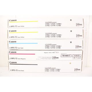 未使用 CANON 純正 トナー NPG-72 4色5本（シアン・マゼンタ・ブラック / イエロー×2）ITGC6NHD8XY4-Y-S30byebye(OA機器)