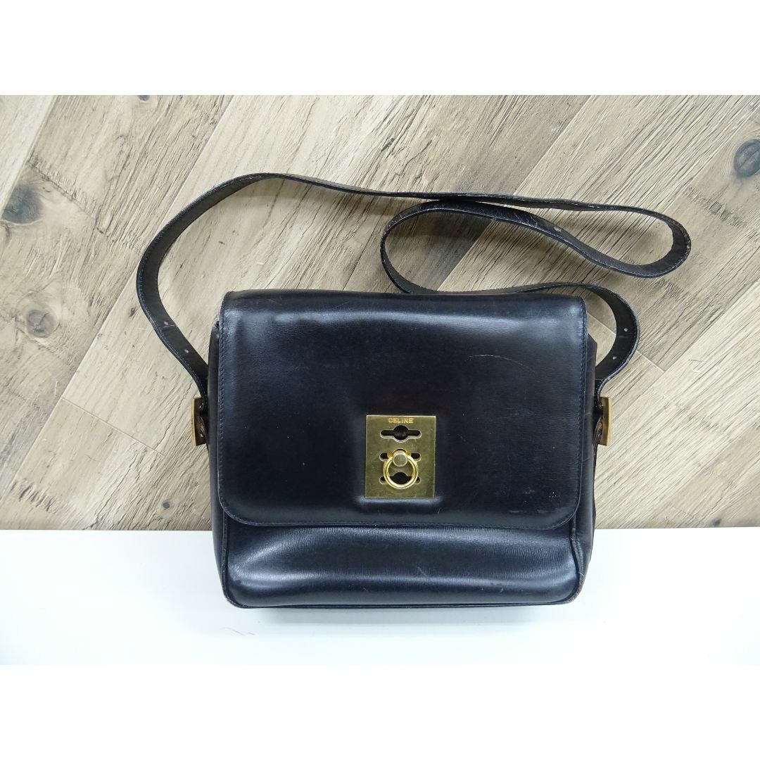 CELINE - M藤006 / CELINE ガンチーニ ショルダーバッグ レザー