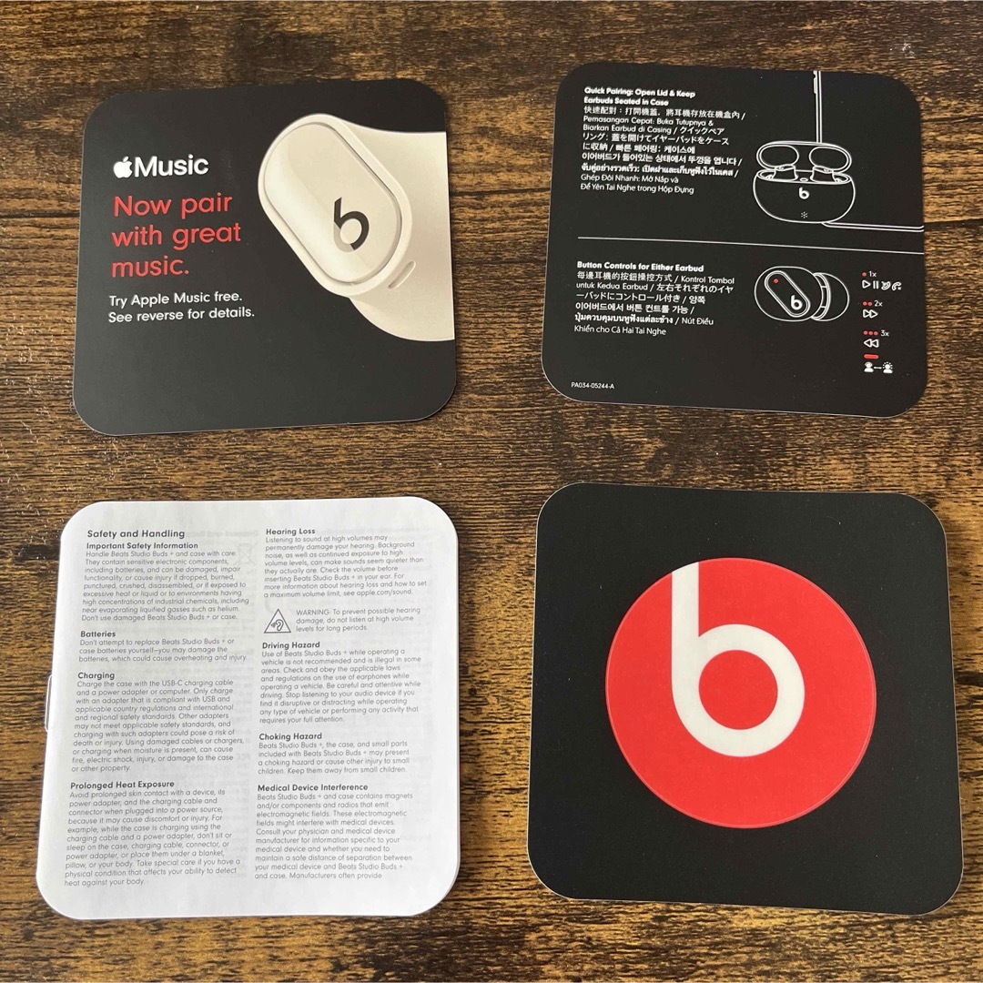 純正Beats Studio Buds + トランスペアレント スケルトン 純正Beats Studio Buds + トランスペアレント スケルトン